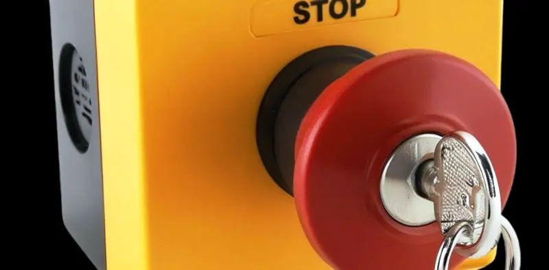 Key Release Emergency Stop Switch